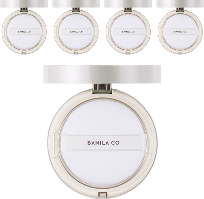 BANILA CO 芭妮蘭 台灣公司貨 Prime 持妝控油蜜粉餅 6.5g, 5個, 白色