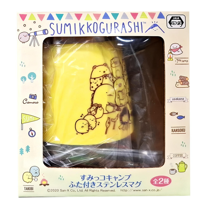 Sumikkogurashi 角落生物 不鏽鋼水壺 景品 350ml 適用年齡6歲以上, 顏色隨機, 1個