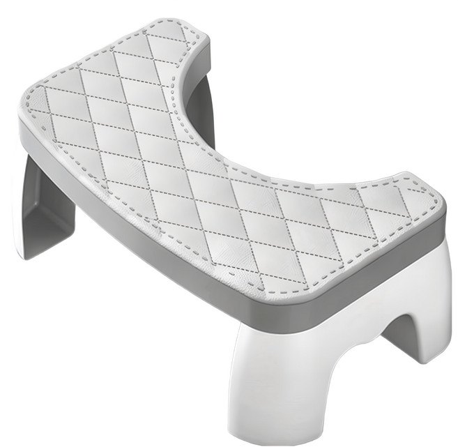 馬桶腳踏凳 42x25x17cm PP材質 防水防潮 弧形貼合 強韌耐用 高承重, 灰色, 1個