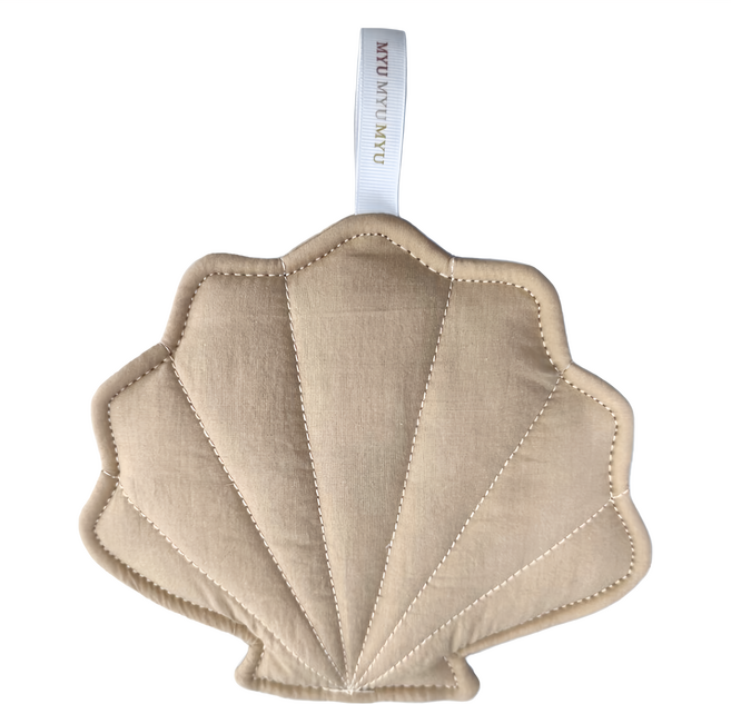 沐慕家居 防燙手套兩用隔熱墊 - 棉布材質, 淺咖貝殼, 1個