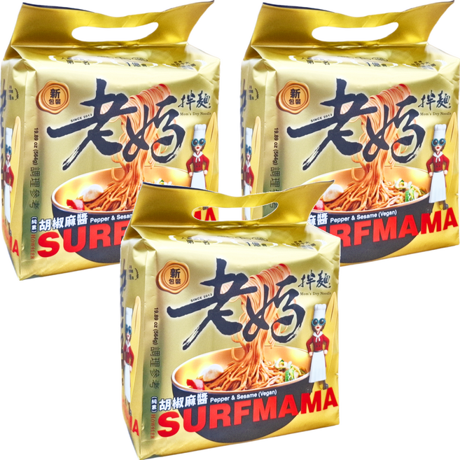 老媽拌麵 胡椒麻醬 141g, 12包