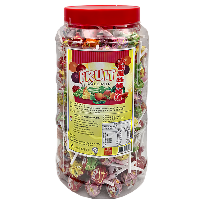 馬來西亞 Windmill fruit 水果風味棒棒糖 240支, 1560g, 1罐