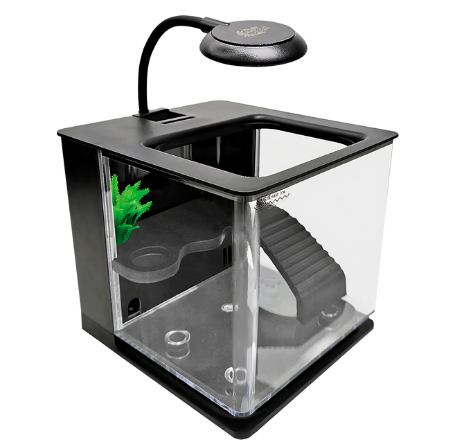 crab aqua 小螃蟹 懶人烏龜缸, 黑色, 1個