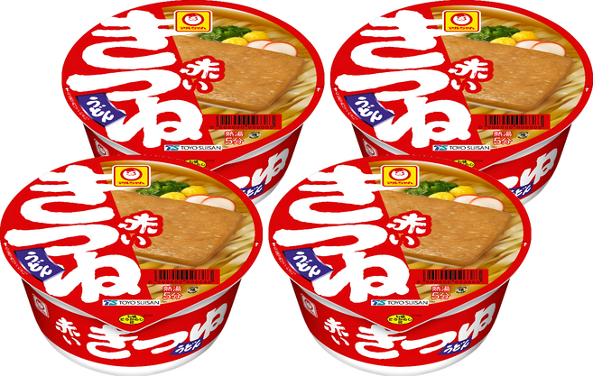 Maruchan Aka Midori 烏龍麵碗麵 豆皮風味, 96g, 4入