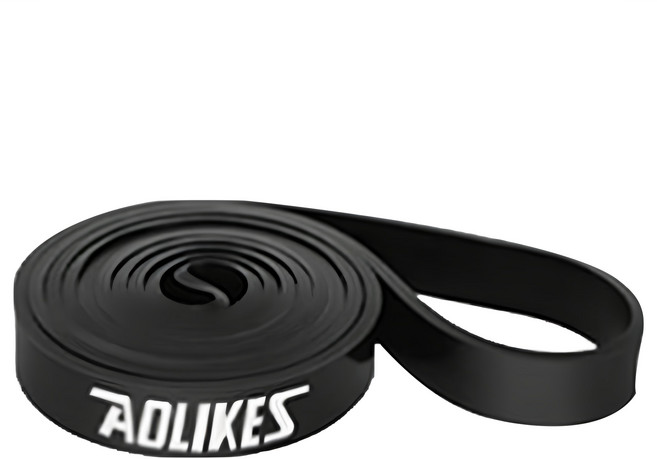 AOLIKES 奧力克斯 重訓健身瑜珈彈力拉力帶 3602 11~30kg, 黑色, 1條