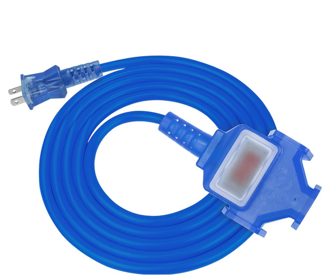 PowerSync 群加 2P 1對3工業用動力延長線, 2m, 1條, 藍色