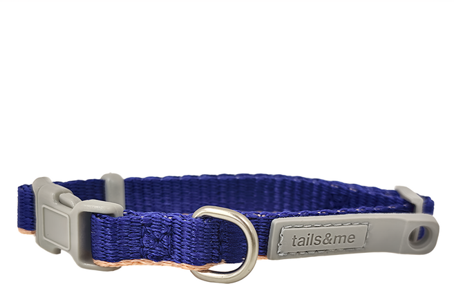 tails&me 尾巴與我 新經典貓安全項圈, 靛藍桃粉色, 1個