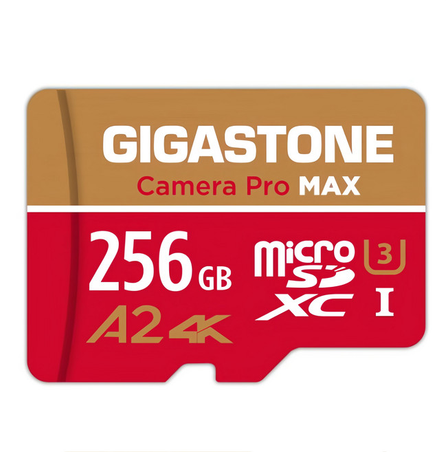 GIGASTONE 立達 Micro SD A2 4K MAX 攝影高速卡, 256GB, 1個