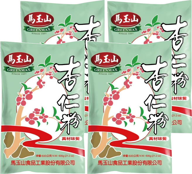 馬玉山 杏仁粉, 600g, 4包