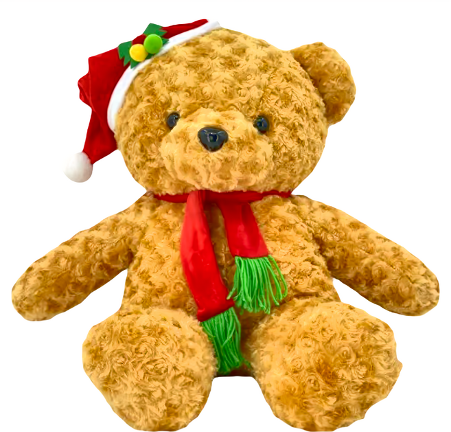 AllBeMine 歐比邁 玫瑰柔柔熊 聖誕版, 淺棕色, 1個