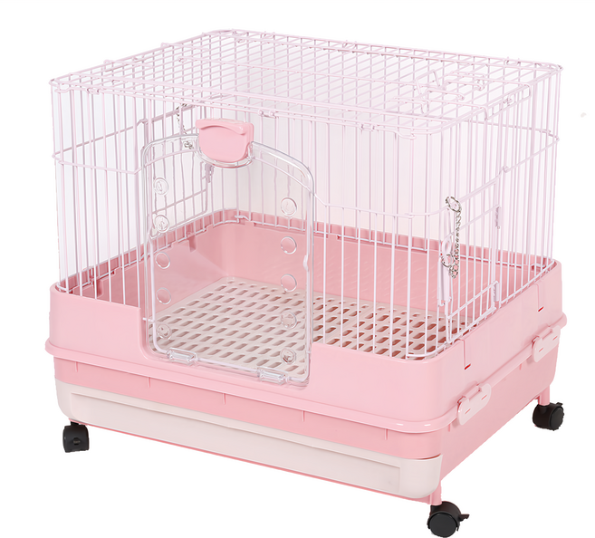 MARUKAN 抽屜式精緻兔籠 H50 MK-MR-995, 粉色, 1個