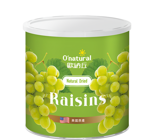 O'natural 歐納丘 美國加州天然葡萄乾, 360g, 1罐
