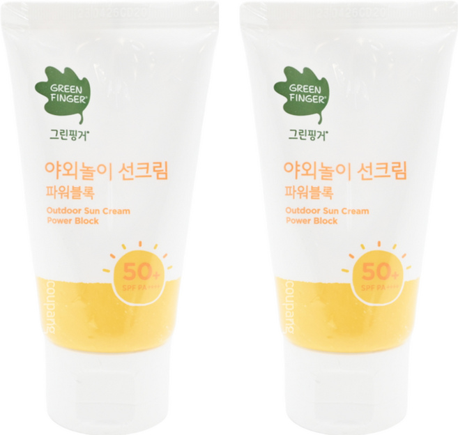 GREEN FINGER 綠手指 幼兒戶外滋潤防曬乳 SPF50+ PA++++, 80ml, 2條