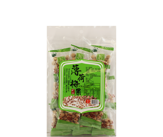 彤旺食品 薄荷梅果, 195g, 1袋