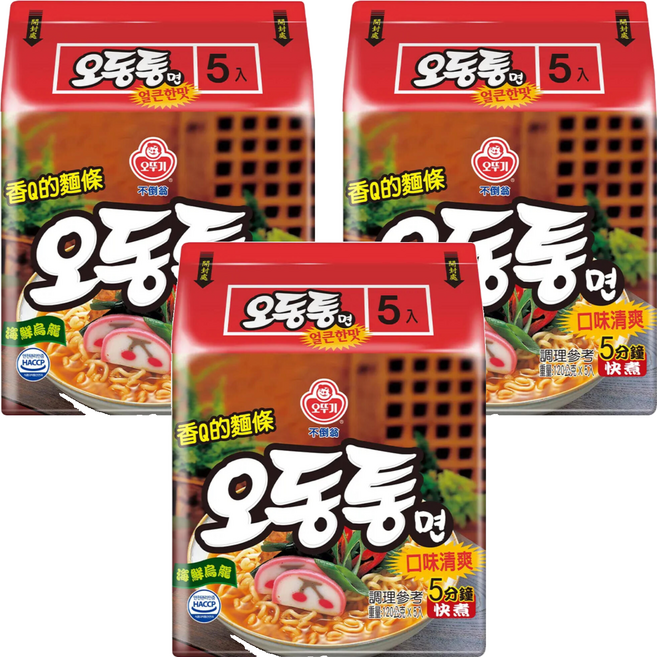 OTOKI 不倒翁 烏龍拉麵 海鮮風味 120g, 15包