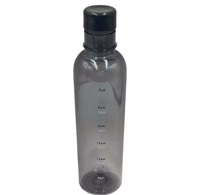 JOSIC 時間刻度水杯, 透明黑, 500ml, 3個