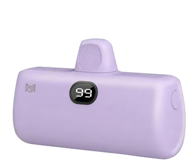 MCK 科技 直插式行動電源 蘋果適用, MPB001, 紫色