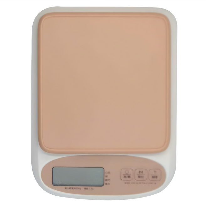 LifeShopping 廚房防水電子秤 USB充電款 6kg大量程 0.1g高精度 LED背光高清讀數, CAES0040UPK, 1個