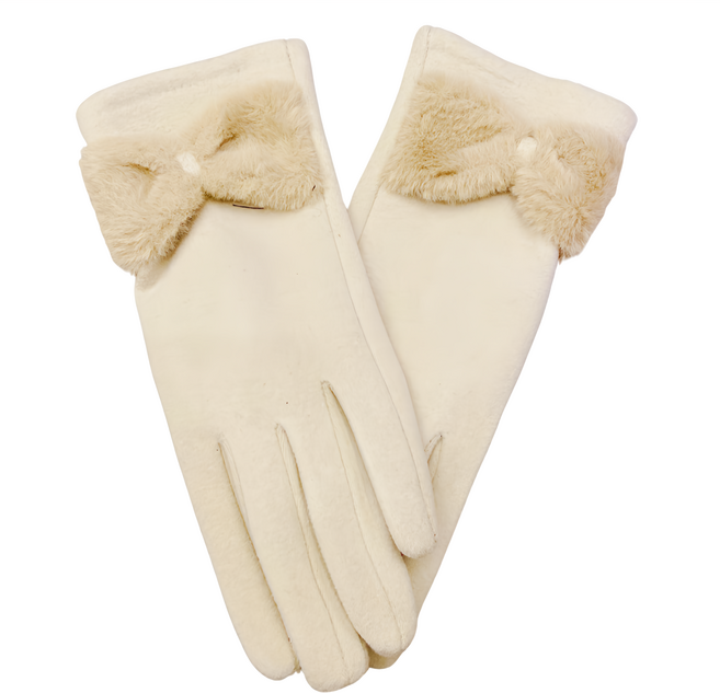 WOONUE 女士超高質感保暖可觸控手套 親膚羊毛加絨防寒雙層手套 50g