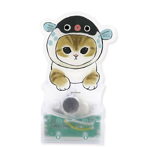 Miravivi 貓福珊迪擺動小立牌, 河豚頭套, 1個