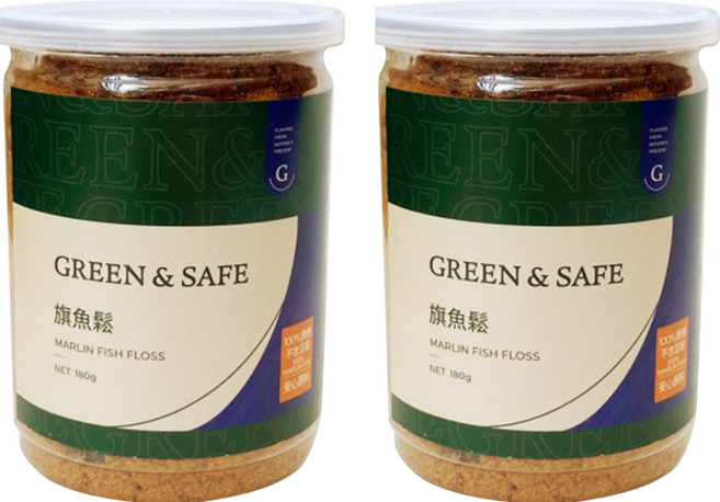GREEN&SAFE 永豐餘生技 旗魚鬆, 180g, 2罐