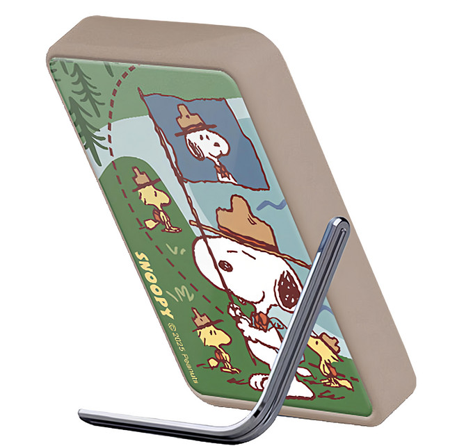 PEANUTS 史努比 側支架無線充行動電源 10000mAh, 遠足趣 多色, PSN-151A