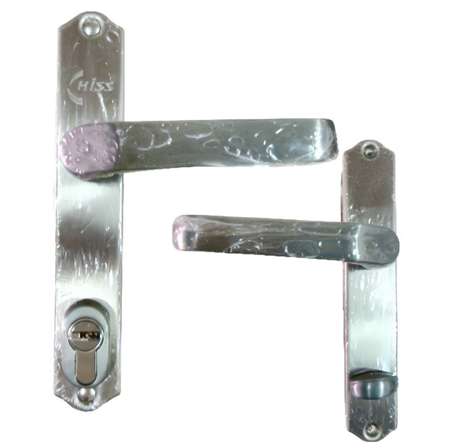 守門員 902 三合一通風門鎖 二片式 有鑰匙 銀色, 1組