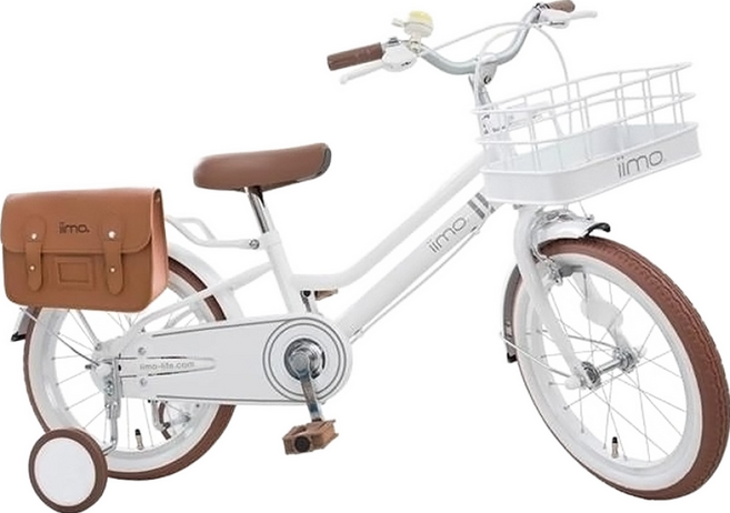 iimo 兒童腳踏車16吋 適用身高100cm以上 適用年齡4歲~8歲, 時尚白, 77.8cm, 1台