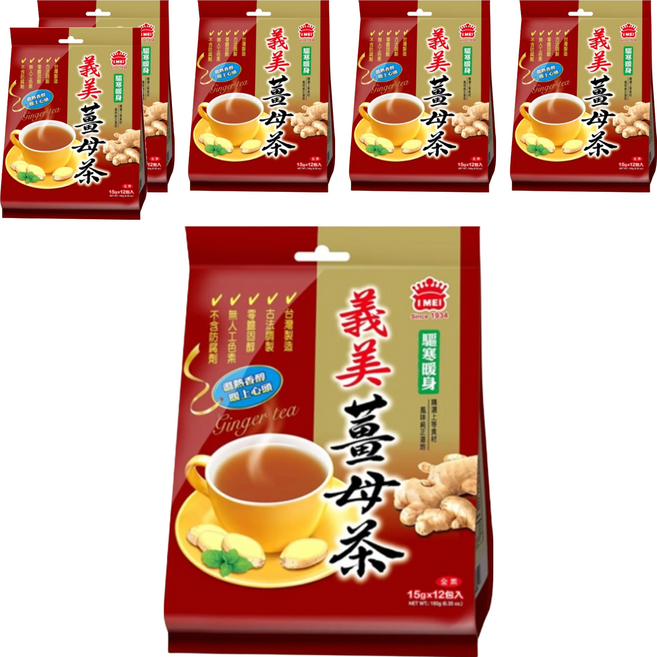義美 薑母茶, 15g, 12包, 6袋