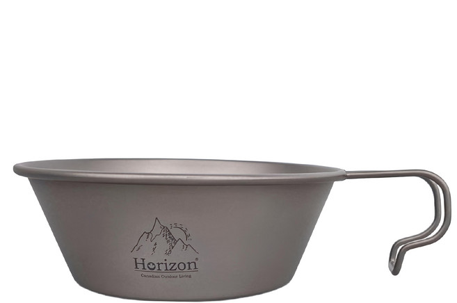 Horizon 天際線 純鈦野營雪拉碗 450ml, 灰色, 1個