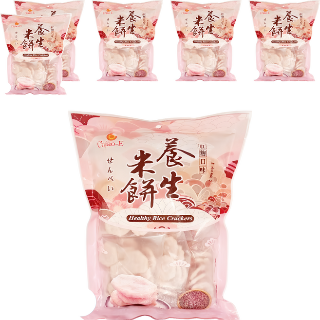 Chiao-E 巧益 養生米餅 紅麴口味 全素, 96g, 6包