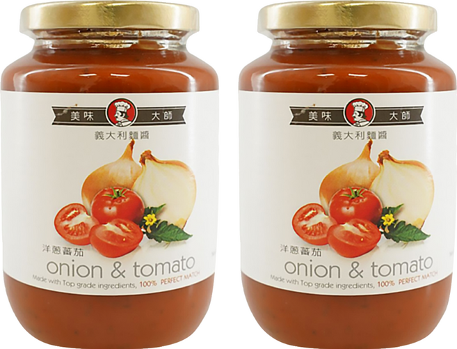 CHEF'S CHOICE 美味大師 義大利麵醬 洋蔥蕃茄, 470g, 2罐