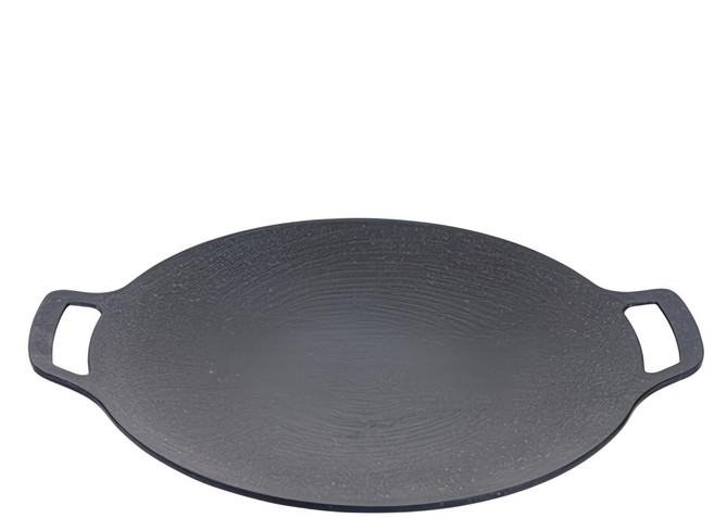 Lacena 大理石重力鑄造不沾烤盤 韓國製造 鑄鐵材質導熱迅速 一鍋多用 適用於電磁爐/瓦斯爐/卡式爐/電爐/鹵素爐, 30cm, 1個