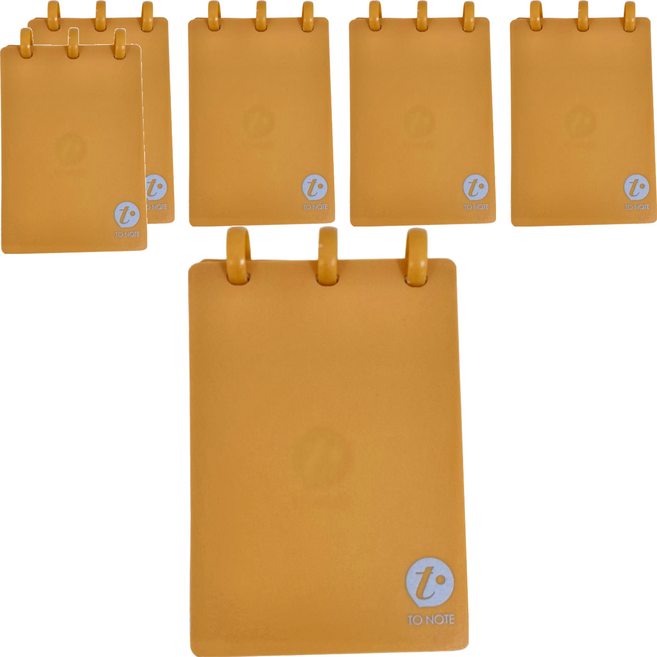 TO NOTE 筆記本 A7 50頁, 黃色, 6本