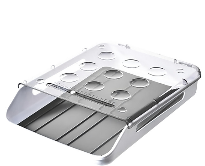 滾動式防撞雞蛋保鮮盒 防撞矽膠內底 可多層疊加 自帶保鮮時刻表及透明翻蓋設計, 灰色, 1個