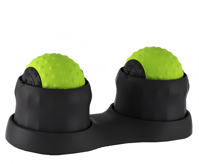 上手家居 腳底按摩球/足底筋膜球/花生球/瑜伽球/頸膜球/舒緩球, 1組, 黑色/墨綠色