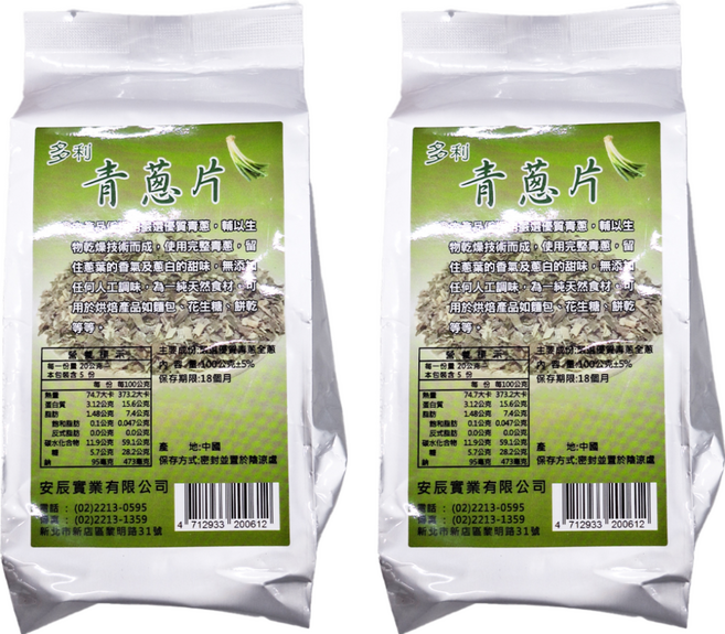 多利 青蔥片, 100g, 2包