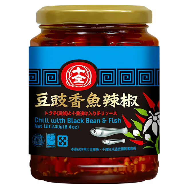 十全 豆豉香魚辣椒, 240g, 1罐