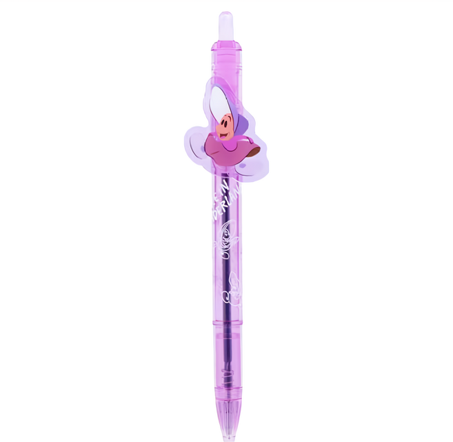 sun-star 油性原子筆 0.5mm 黑色 牡蠣寶寶 紫色 可愛造型滑順好寫, 1支
