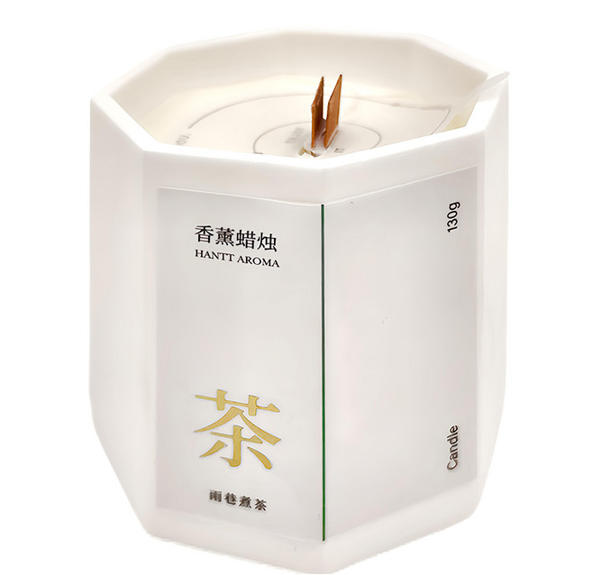 澳洲天然紅木芯八角瓶香氛蠟燭 mx-l107, 雨巷煮茶, 160g, 1件