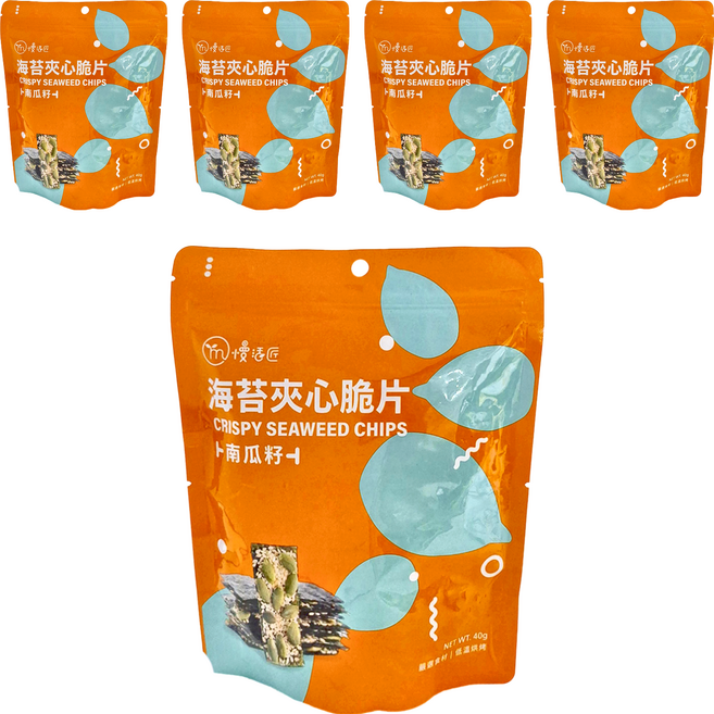 mysa 慢活匠 海苔夾心脆片 南瓜籽, 40g, 5包