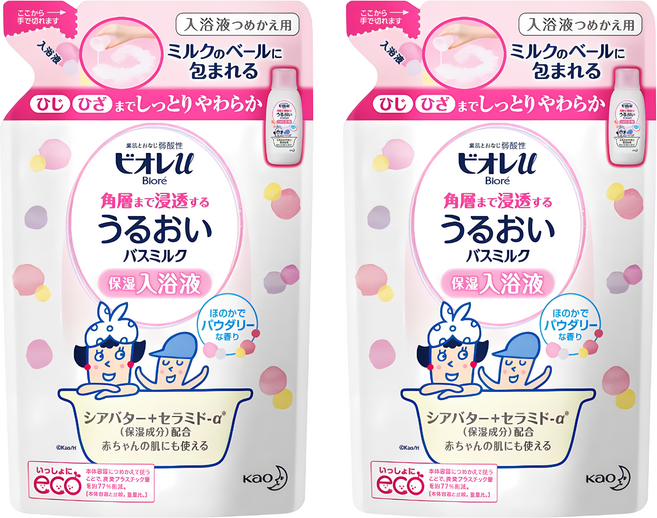 Biore 蜜妮 深層保濕入浴劑補充包, 480ml, 2包
