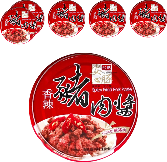 台糖 安心豚豬肉醬 香辣, 160g, 6罐