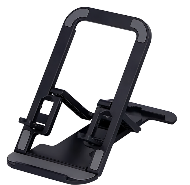 iLeco 手機平板創意折疊架 黑色 DB-37 尺寸約130x70x5mm 重量約28g, 1個