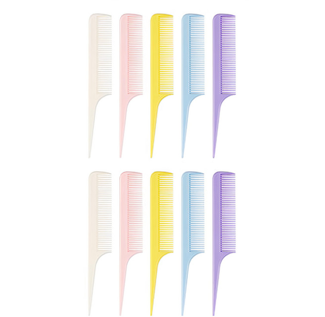 LOUIS BON 粉彩迷你尖尾梳 10入組, 混合色, 1組