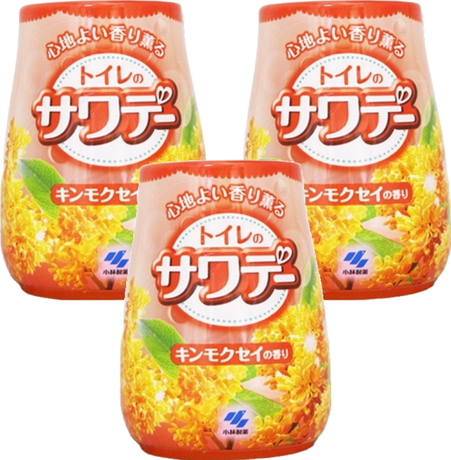 KOBAYASHI 小林製藥 果凍消臭芳香劑 桂花香, 140g, 3罐
