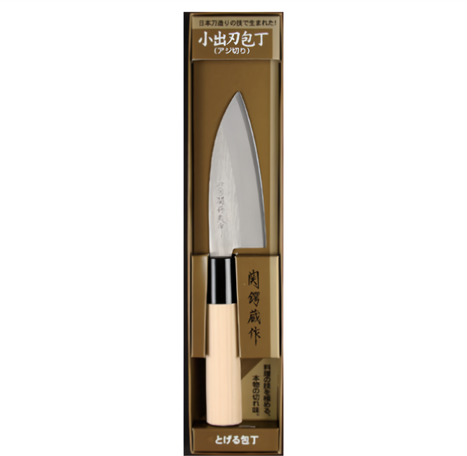 關鍔藏作小漁刀 WH-107 10.5cm, 木色, 1支