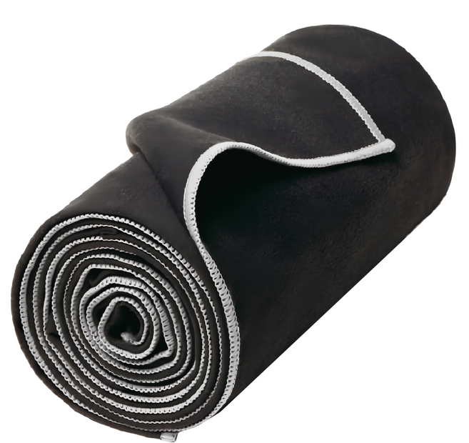 agoy 壁虎 SuperSoft 經典超柔感瑜珈鋪巾 輕巧便攜 可機洗快乾, 石墨灰, 1條