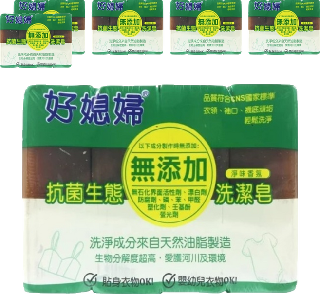 好媳婦 無添加生態洗潔皂 4入, 520g, 6組