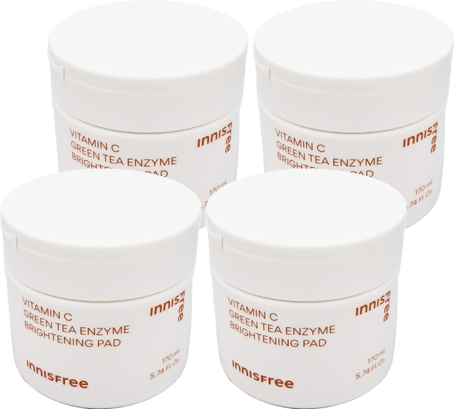 INNISFREE 台灣公司貨 維他命C淨亮棉片, 60片, 4罐